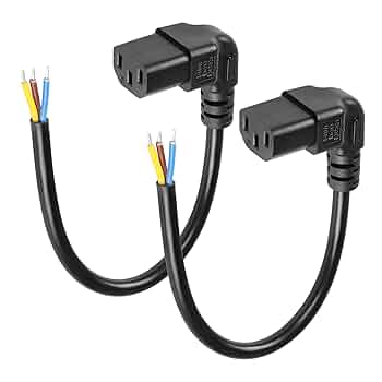 CERRXIAN 2 PCS 90°左IEC 320 C14オス3ピン Amazon.co.jp: CERRXIAN 2 PCS IEC 320 C14オス3ピン、オープン